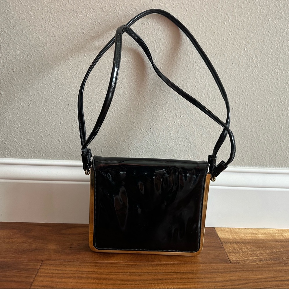 Late 50s/ Early 60s Markay Patent Leather Shoulder Bag Handbag - Picture 3 of 5